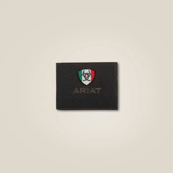 Mexico Shield Bifold Wallet Brown Men Ariat Bags and Wallets