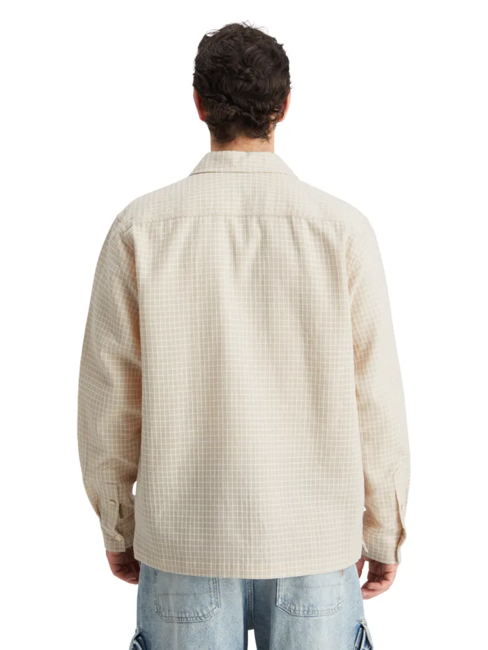 Micro Dobby Check Shirt Parchment Men Scotch and Soda Shirts