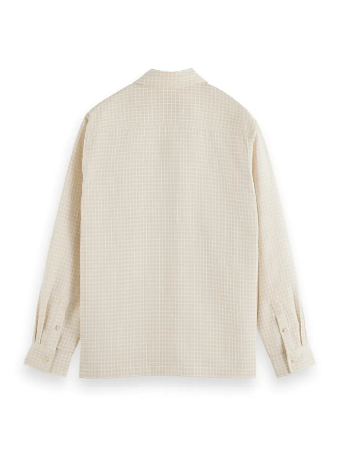 Micro Dobby Check Shirt Parchment Men Scotch and Soda Shirts