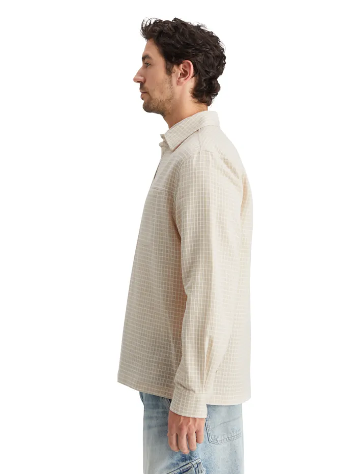 Micro Dobby Check Shirt Parchment Men Scotch and Soda Shirts