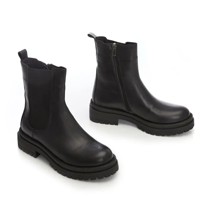 MidCalf Boots Women Moda In Pelle Bsoleful B Wolfie Black Leather