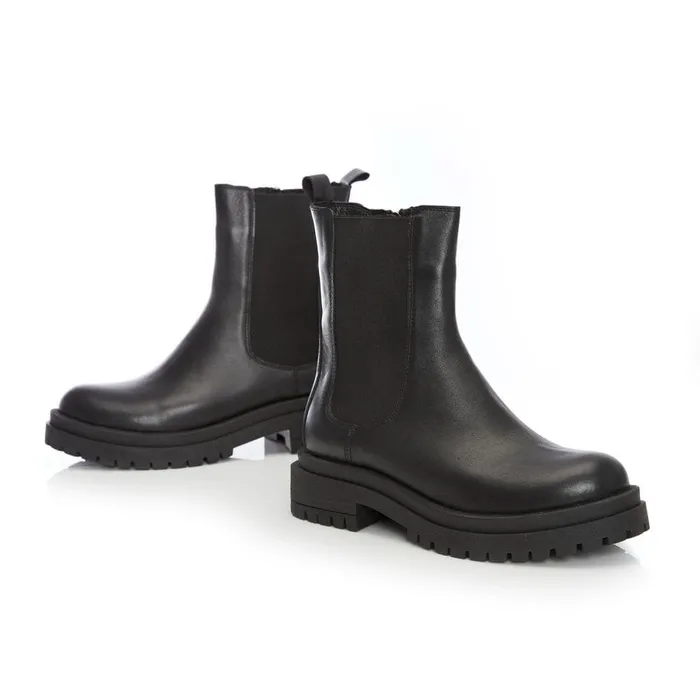 MidCalf Boots Women Moda In Pelle Bsoleful B Wolfie Black Leather