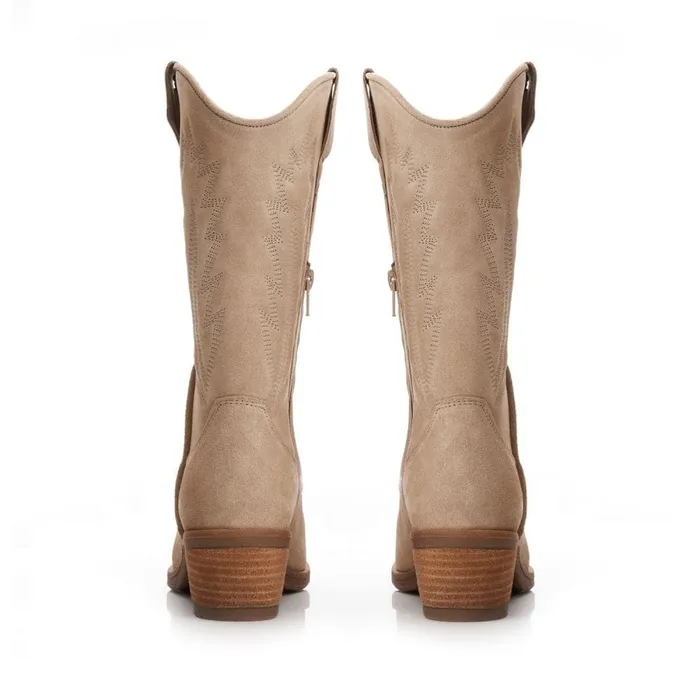 MidCalf Boots Women Moda In Pelle Fanntine Stone Suede MidCalf Boots Women Moda In Pelle Fanntine Stone Suede