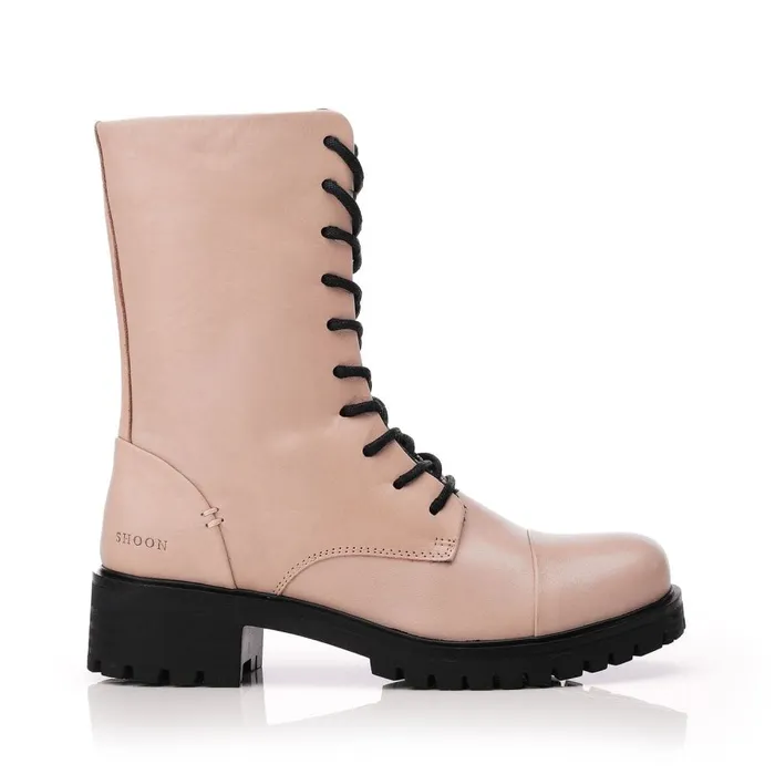MidCalf Boots Women Moda In Pelle Shoon Sh Illona Cream Leather