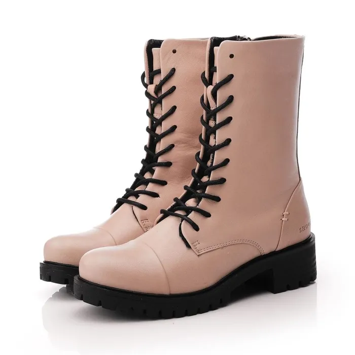 MidCalf Boots Women Moda In Pelle Shoon Sh Illona Cream Leather