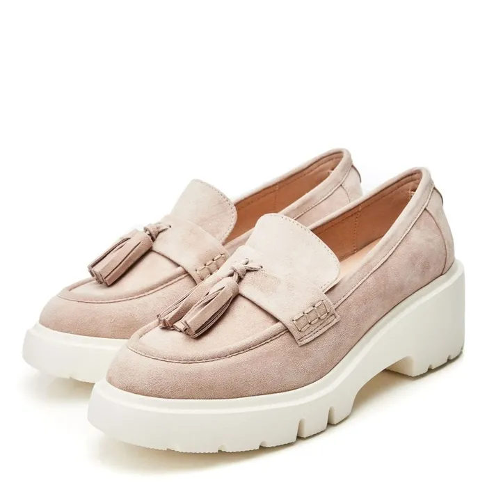 Mid Heel Shoes Women Moda In Pelle Feyre Stone Suede