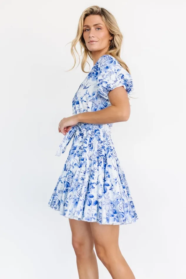 Mikki Mini Dress White Blue Women Baltic Born Short Dresses Mikki Mini Dress White Blue Women Baltic Born Short Dresses
