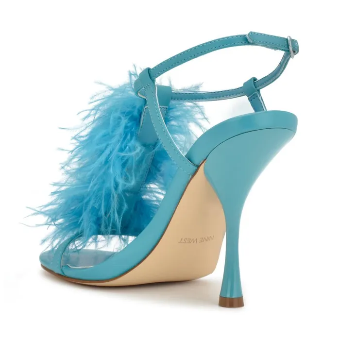 Million Ankle Strap Heeled Sandals Teal Women Nine West High Heels Million Ankle Strap Heeled Sandals Teal Women Nine West High Heels