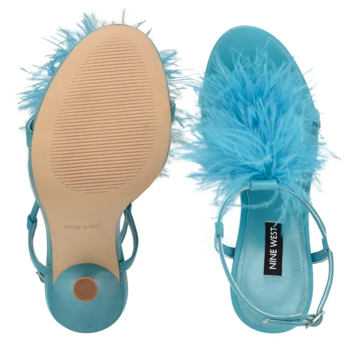 Million Ankle Strap Heeled Sandals Teal Women Nine West High Heels Million Ankle Strap Heeled Sandals Teal Women Nine West High Heels