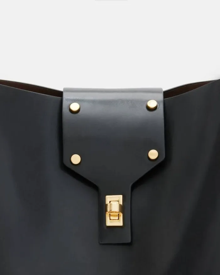 Miro Adjustable Leather Shoulder Bag Black Women AllSaints Handbags and Wallets Miro Adjustable Leather Shoulder Bag Black Women AllSaints Handbags and Wallets