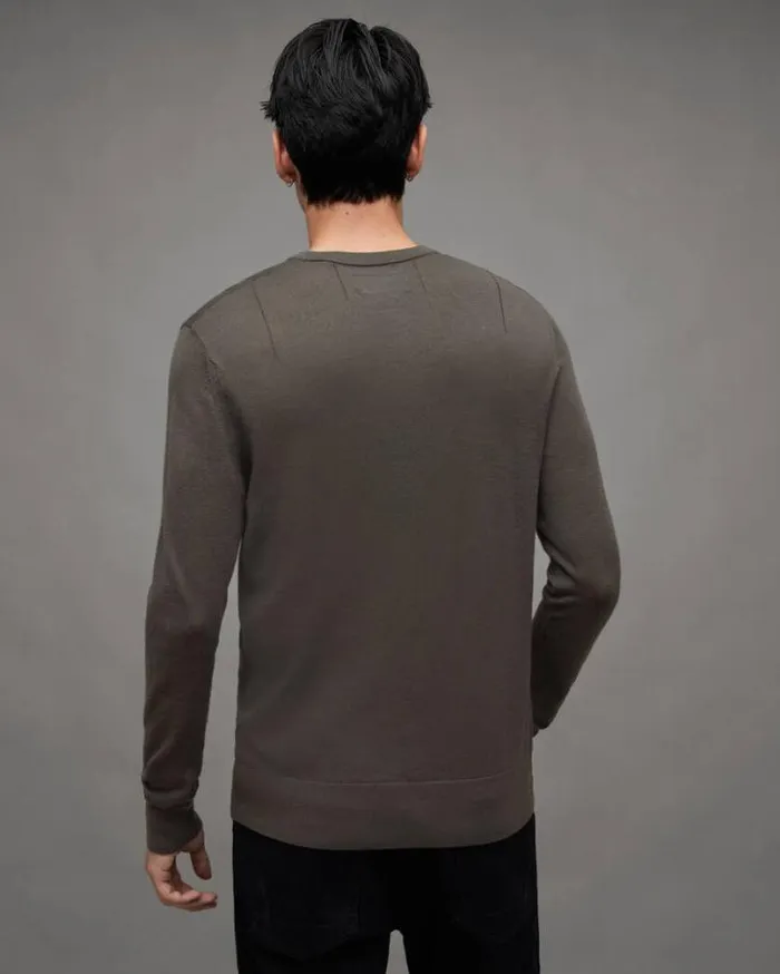 Mode Merino Crew Neck Ramskull Sweater Dark Ivy Green Men AllSaints Sweaters Mode Merino Crew Neck Ramskull Sweater Dark Ivy Green Men AllSaints Sweaters