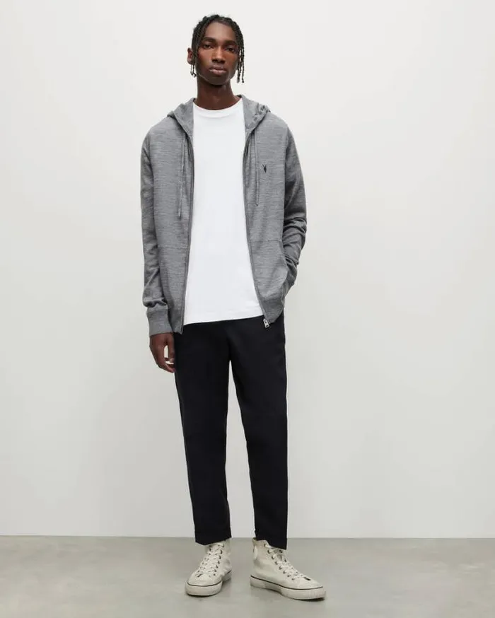 Mode Merino Zip Up Ramskull Hoodie Grey Marl Men AllSaints Sweatshirts and Hoodies Mode Merino Zip Up Ramskull Hoodie Grey Marl Men AllSaints Sweatshirts and Hoodies