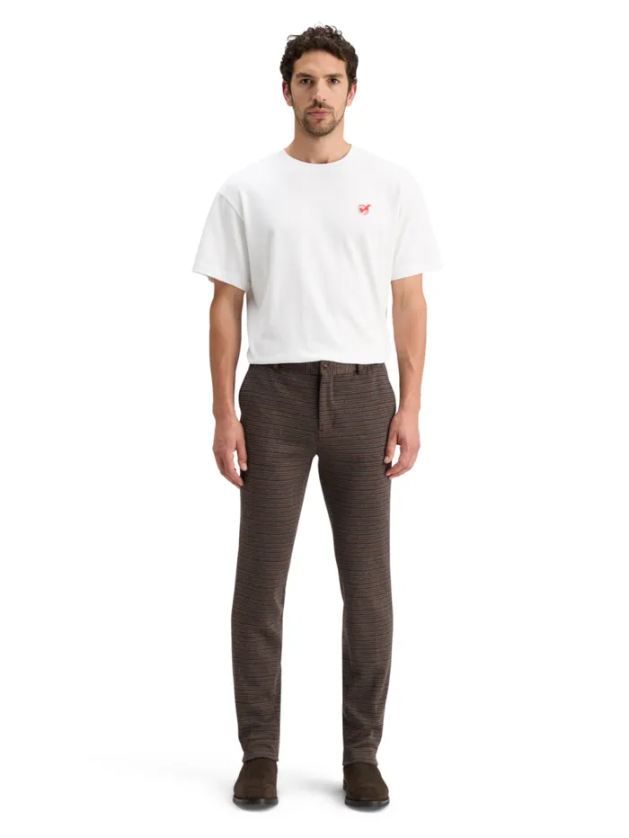 Mott 8211 Knitted Slim Fit Chino Black Melange Men Scotch and Soda Pants