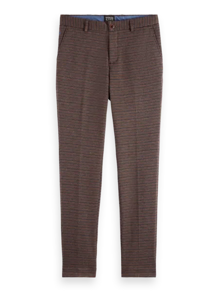 Mott 8211 Knitted Slim Fit Chino Black Melange Men Scotch and Soda Pants