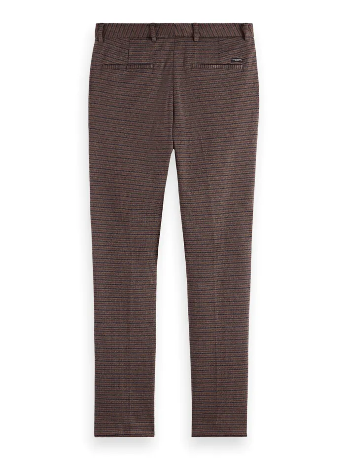 Mott 8211 Knitted Slim Fit Chino Black Melange Men Scotch and Soda Pants