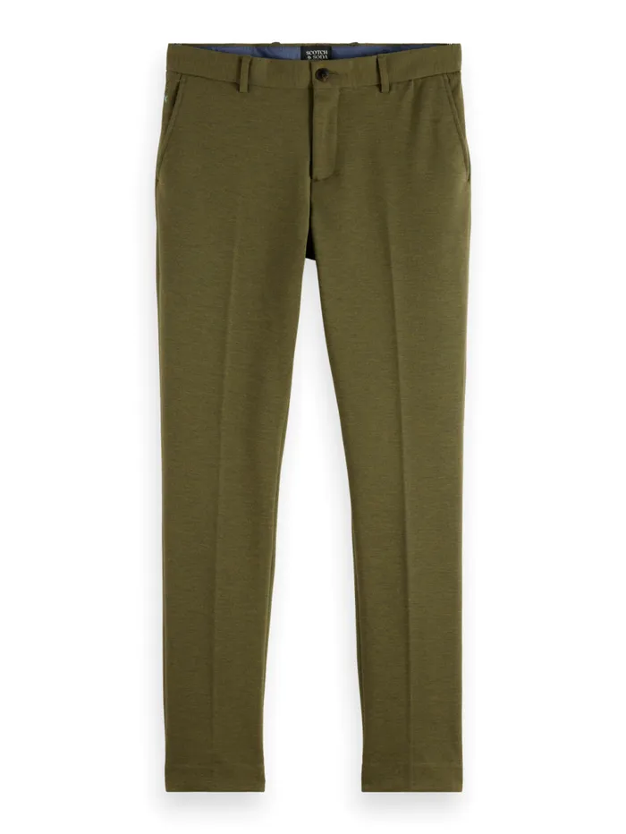 Mott 8211 Knitted Slim Fit Chino Black Melange Men Scotch and Soda Pants