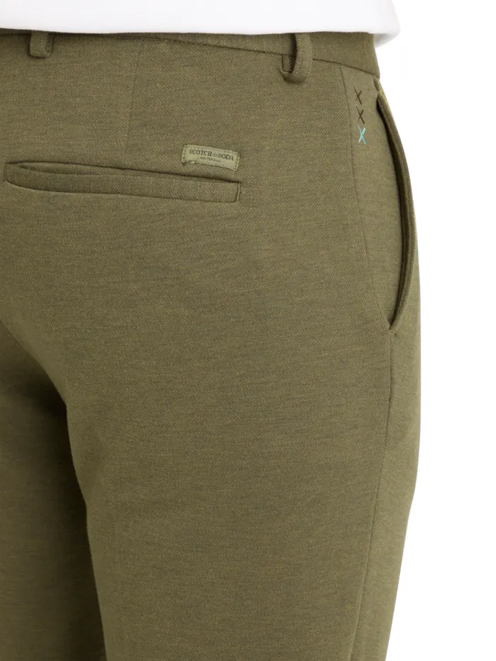 Mott 8211 Knitted Slim Fit Chino Black Melange Men Scotch and Soda Pants