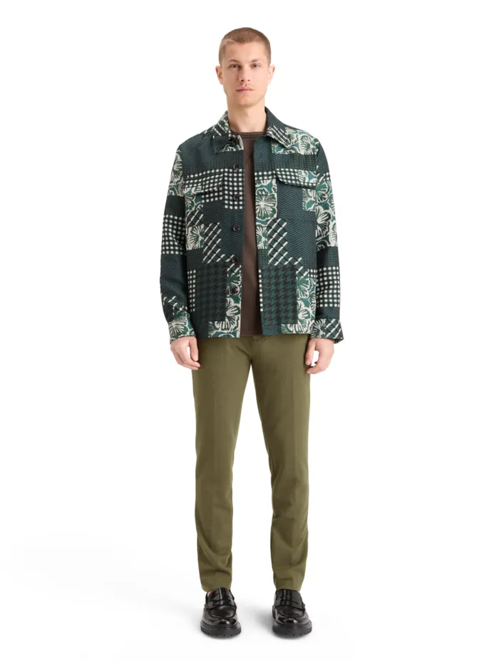 Mott 8211 Knitted Slim Fit Chino Black Melange Men Scotch and Soda Pants