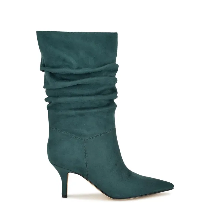 Mycki Dress Boots Dark Green Women Nine West Boots and Booties