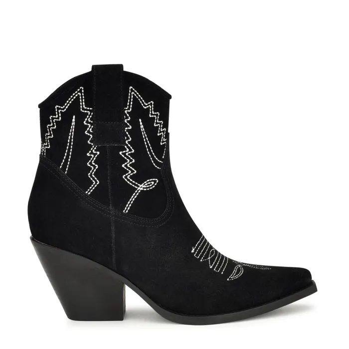 Nallas Western Booties Black Women Nine West Boots and Booties