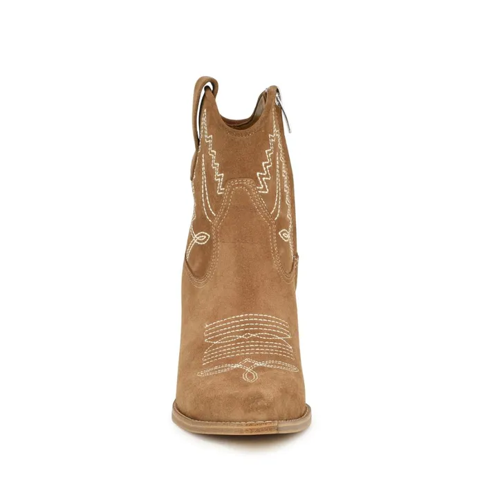 Nallas Western Booties Dark Natural Women Nine West Boots and Booties Nallas Western Booties Dark Natural Women Nine West Boots and Booties