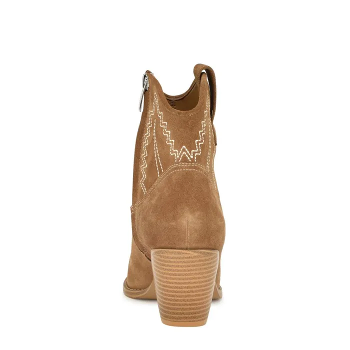 Nallas Western Booties Dark Natural Women Nine West Boots and Booties Nallas Western Booties Dark Natural Women Nine West Boots and Booties
