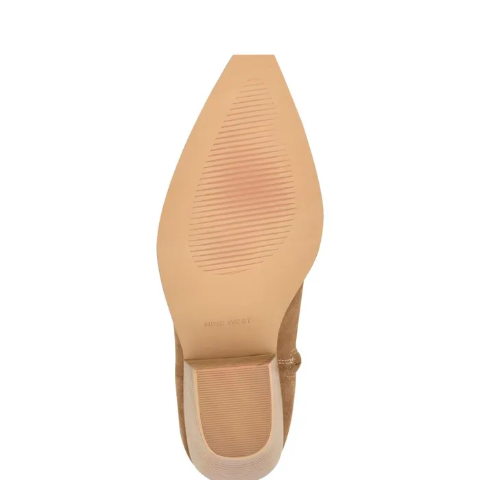 Nallas Western Booties Dark Natural Women Nine West Boots and Booties Nallas Western Booties Dark Natural Women Nine West Boots and Booties