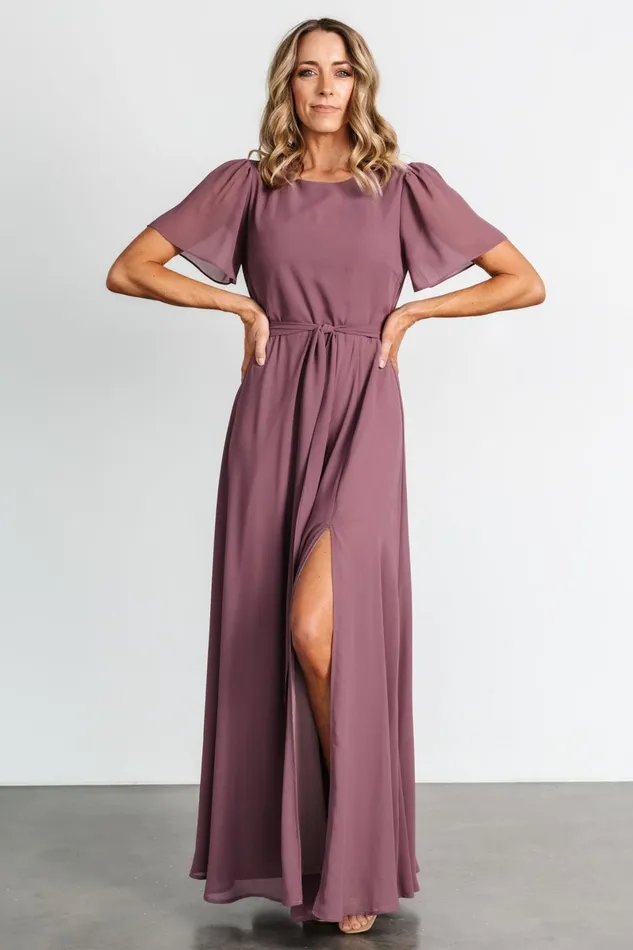 Naomi Short Sleeve Maxi Dress Vintage Plum Women Baltic Born Mother Of The Bride Naomi Short Sleeve Maxi Dress Vintage Plum Women Baltic Born Mother Of The Bride