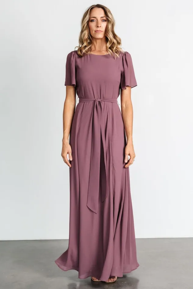 Naomi Short Sleeve Maxi Dress Vintage Plum Women Baltic Born Mother Of The Bride Naomi Short Sleeve Maxi Dress Vintage Plum Women Baltic Born Mother Of The Bride