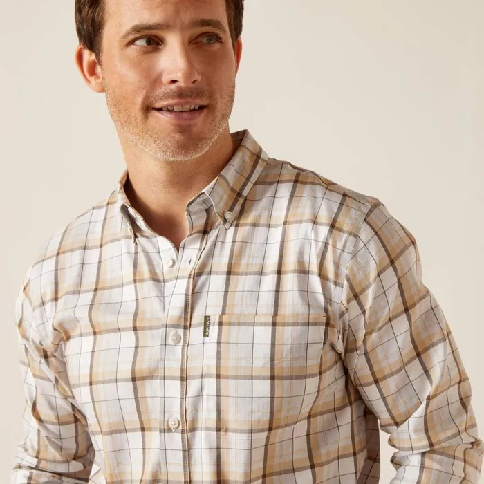 Napa Shirt Tan Check Men Ariat Button Down Shirts Napa Shirt Tan Check Men Ariat Button Down Shirts