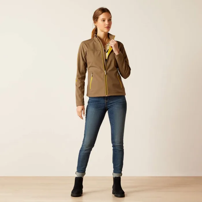 New Team Softshell Jacket Canteen Women Ariat English Riding New Team Softshell Jacket Canteen Women Ariat English Riding