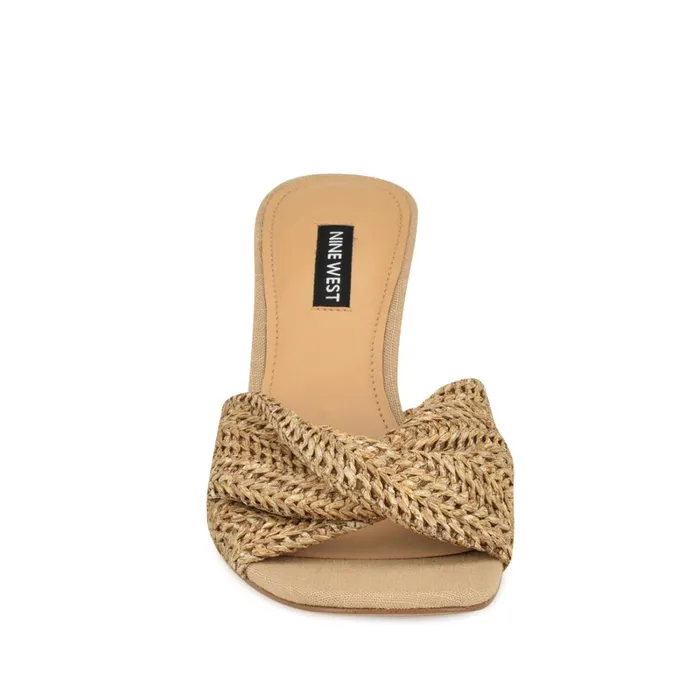 Nikhil Twist Wedge Sandals Natural Raffia Women Nine West Sandals Nikhil Twist Wedge Sandals Natural Raffia Women Nine West Sandals