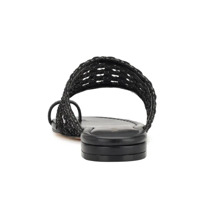 Nolah Flat Slide Sandals Black Woven Women Nine West Sandals Nolah Flat Slide Sandals Black Woven Women Nine West Sandals