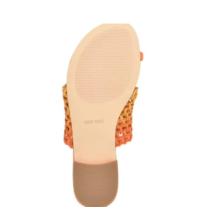 Nolah Flat Slide Sandals Orange Yellow Ombre Women Nine West Sandals Nolah Flat Slide Sandals Orange Yellow Ombre Women Nine West Sandals