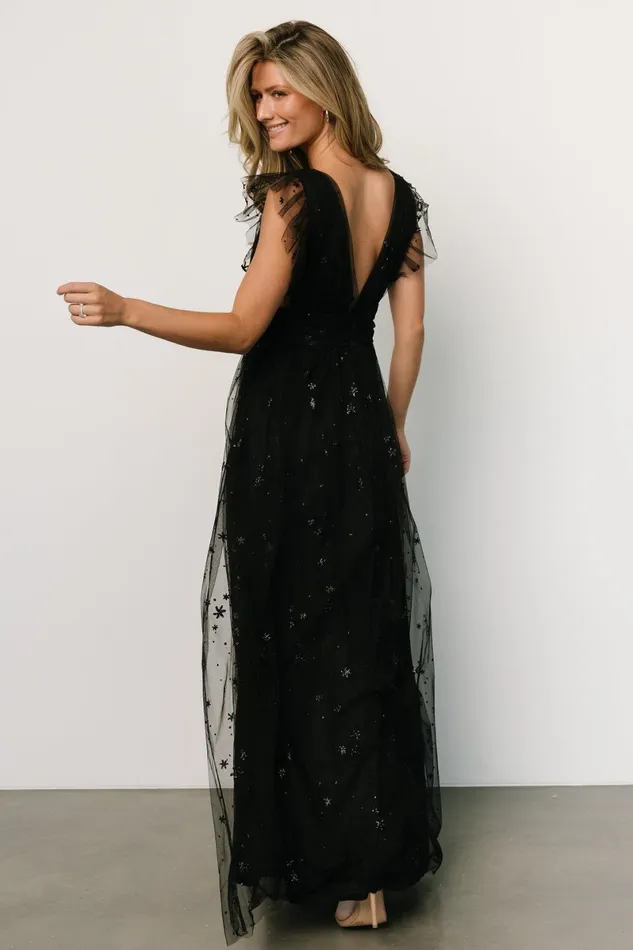 Nova Shimmer Maxi Dress Black Women Baltic Born Embellished Sequin Nova Shimmer Maxi Dress Black Women Baltic Born Embellished Sequin
