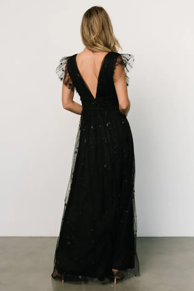 Nova Shimmer Maxi Dress Black Women Baltic Born Embellished Sequin Nova Shimmer Maxi Dress Black Women Baltic Born Embellished Sequin