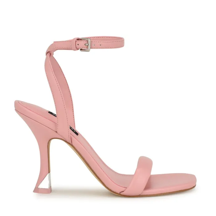 Nyra Ankle Strap Sandals Pink Women Nine West Heeled