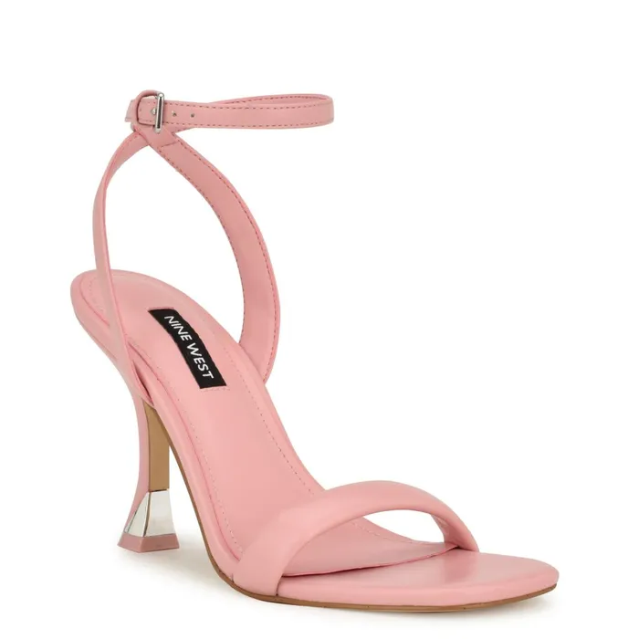 Nyra Ankle Strap Sandals Pink Women Nine West Heeled Nyra Ankle Strap Sandals Pink Women Nine West Heeled
