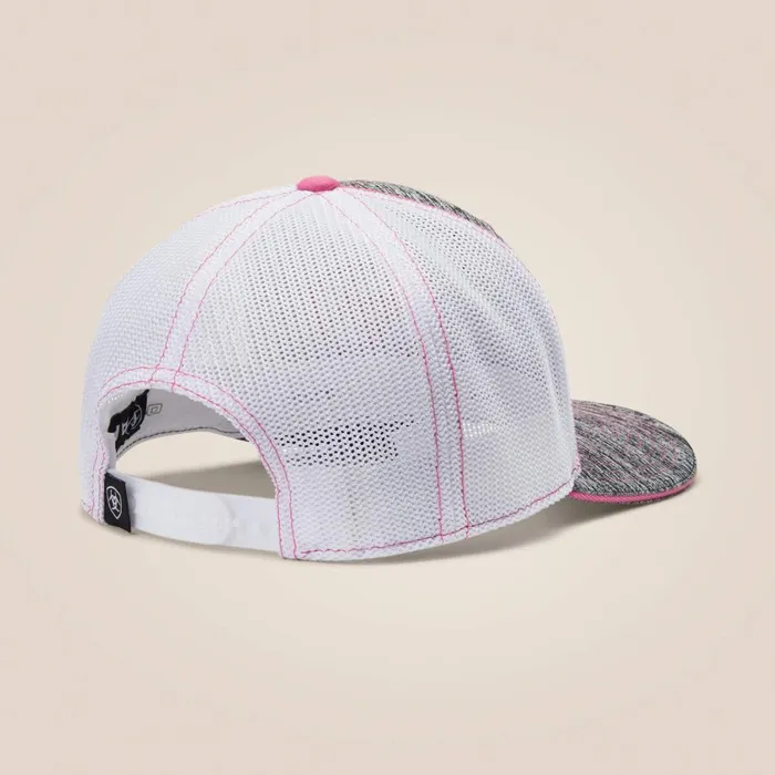 Offset Shield Mesh Cap Graypink Women Ariat Hats and Caps