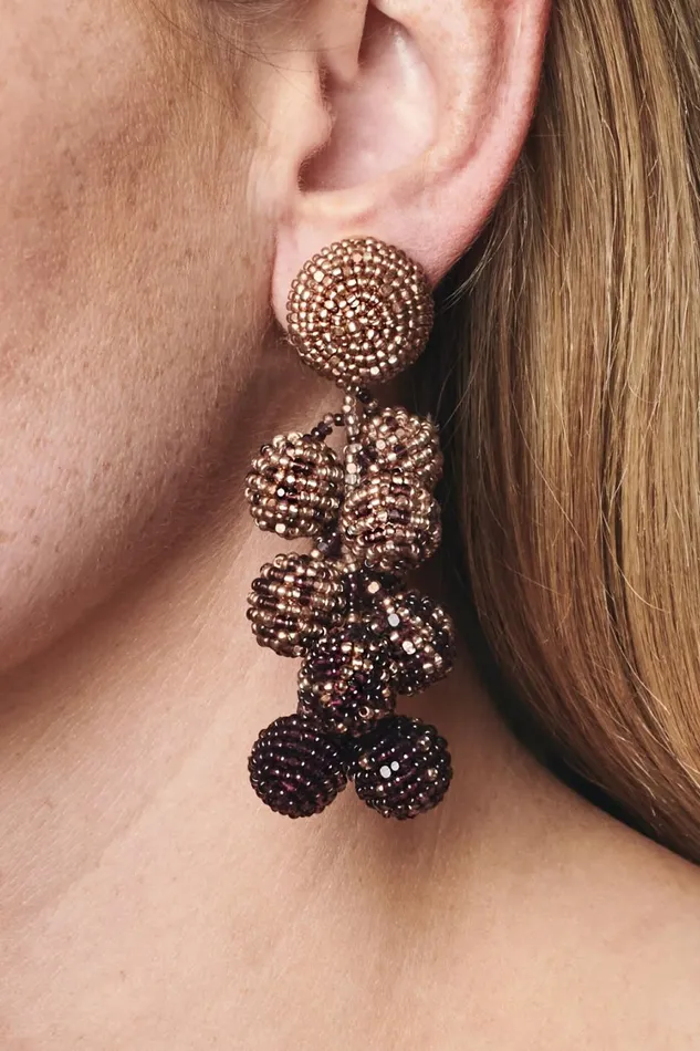 Ombre Coconuts Earrings 8211 Smooth Beads Women Sachin and Babi Earrings