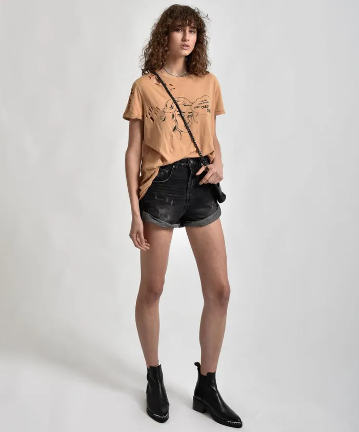 One Teaspoon Basic Tees CRAZY CRAZY CRAZY TEE 8211 Women One Teaspoon Basic Tees CRAZY CRAZY CRAZY TEE 8211 Women
