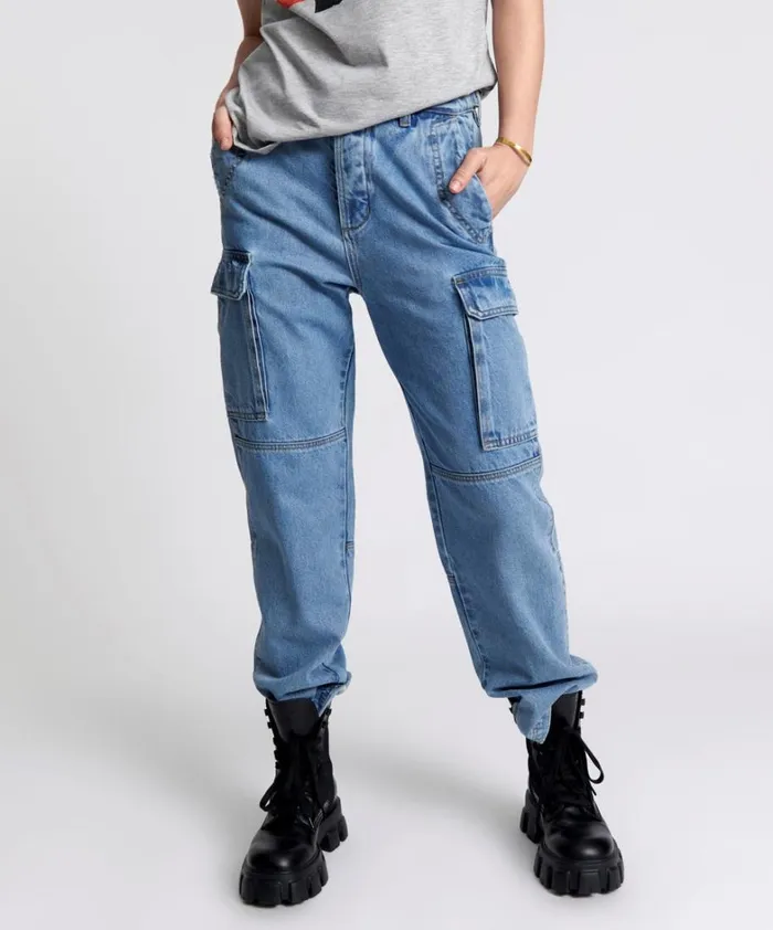 One Teaspoon Bottoms BERLIN BLUE CARGO MOTION JEANS 8211 Women One Teaspoon Bottoms BERLIN BLUE CARGO MOTION JEANS 8211 Women