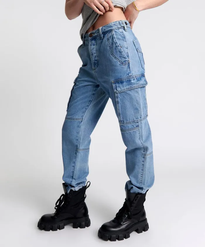 One Teaspoon Bottoms BERLIN BLUE CARGO MOTION JEANS 8211 Women One Teaspoon Bottoms BERLIN BLUE CARGO MOTION JEANS 8211 Women