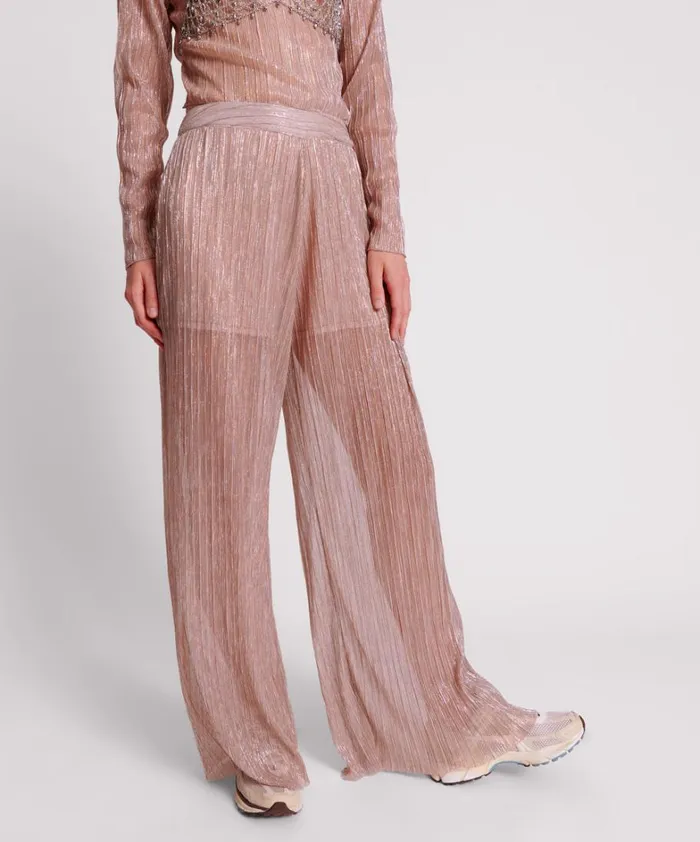 One Teaspoon Bottoms CELESTIAL ROSE PLISSE PALAZZO PANTS 8211 Women One Teaspoon Bottoms CELESTIAL ROSE PLISSE PALAZZO PANTS 8211 Women