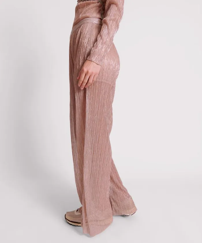 One Teaspoon Bottoms CELESTIAL ROSE PLISSE PALAZZO PANTS 8211 Women One Teaspoon Bottoms CELESTIAL ROSE PLISSE PALAZZO PANTS 8211 Women