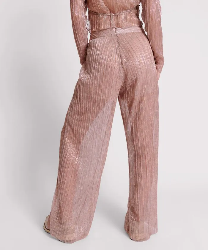 One Teaspoon Bottoms CELESTIAL ROSE PLISSE PALAZZO PANTS 8211 Women One Teaspoon Bottoms CELESTIAL ROSE PLISSE PALAZZO PANTS 8211 Women