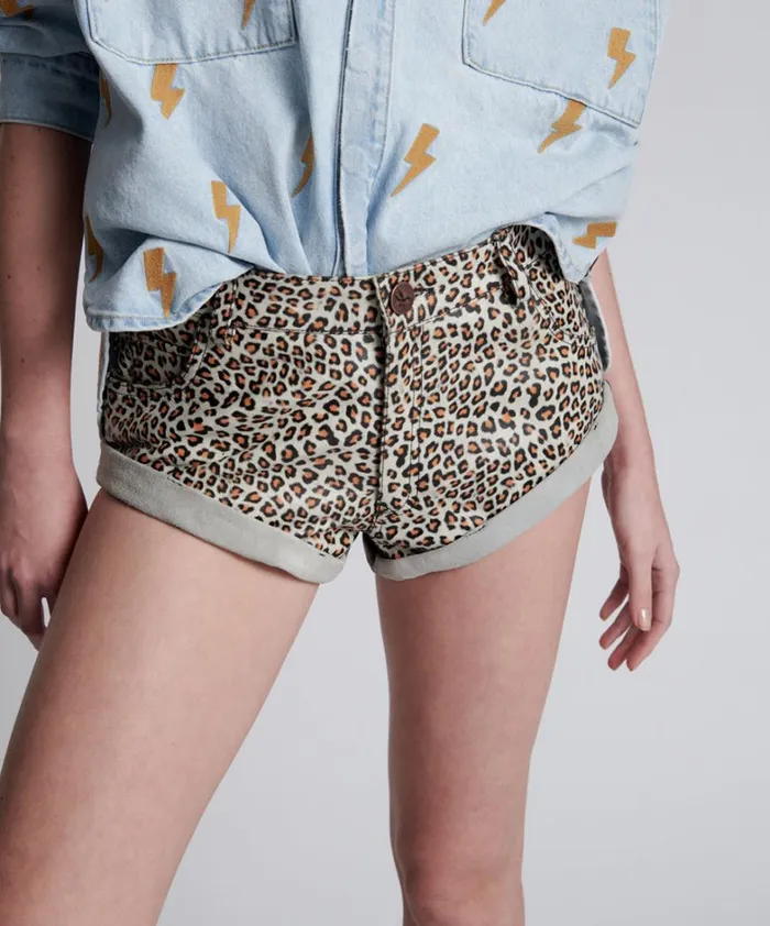 One Teaspoon Bottoms LEOPARD PRINT LEATHER LOW WAIST BANDITS 8211 Women One Teaspoon Bottoms LEOPARD PRINT LEATHER LOW WAIST BANDITS 8211 Women