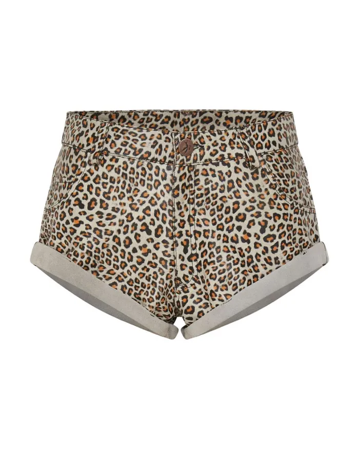 One Teaspoon Bottoms LEOPARD PRINT LEATHER LOW WAIST BANDITS 8211 Women One Teaspoon Bottoms LEOPARD PRINT LEATHER LOW WAIST BANDITS 8211 Women