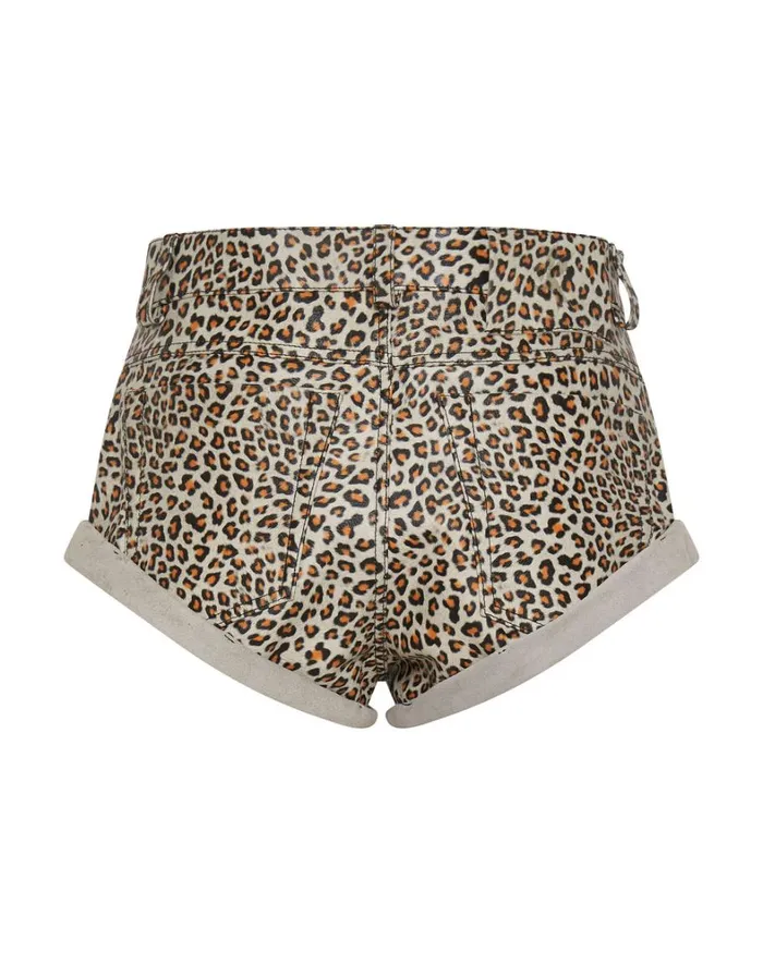 One Teaspoon Bottoms LEOPARD PRINT LEATHER LOW WAIST BANDITS 8211 Women One Teaspoon Bottoms LEOPARD PRINT LEATHER LOW WAIST BANDITS 8211 Women