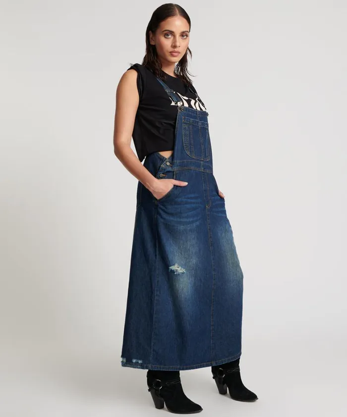 One Teaspoon Denim Dresses ROYAL BLUE LONG STANTON ST DRESS 8211 Women One Teaspoon Denim Dresses ROYAL BLUE LONG STANTON ST DRESS 8211 Women